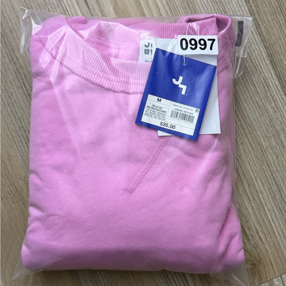 ♥️ Women's Valentine's Day Patchwork Crewneck Sweatshirt - JoyLab™ Pink M & XL - Picture 15 of 15